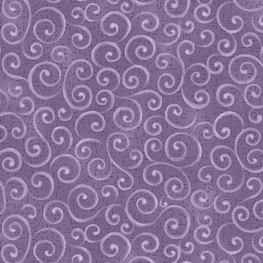 Benartex Swirling Winds Purple cotton fabric from the Autumn Breeze collection