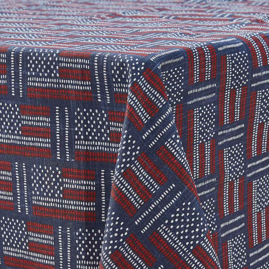 Split-P Flags Tablecloth alternate view Americana flag pattern patriotic table decor