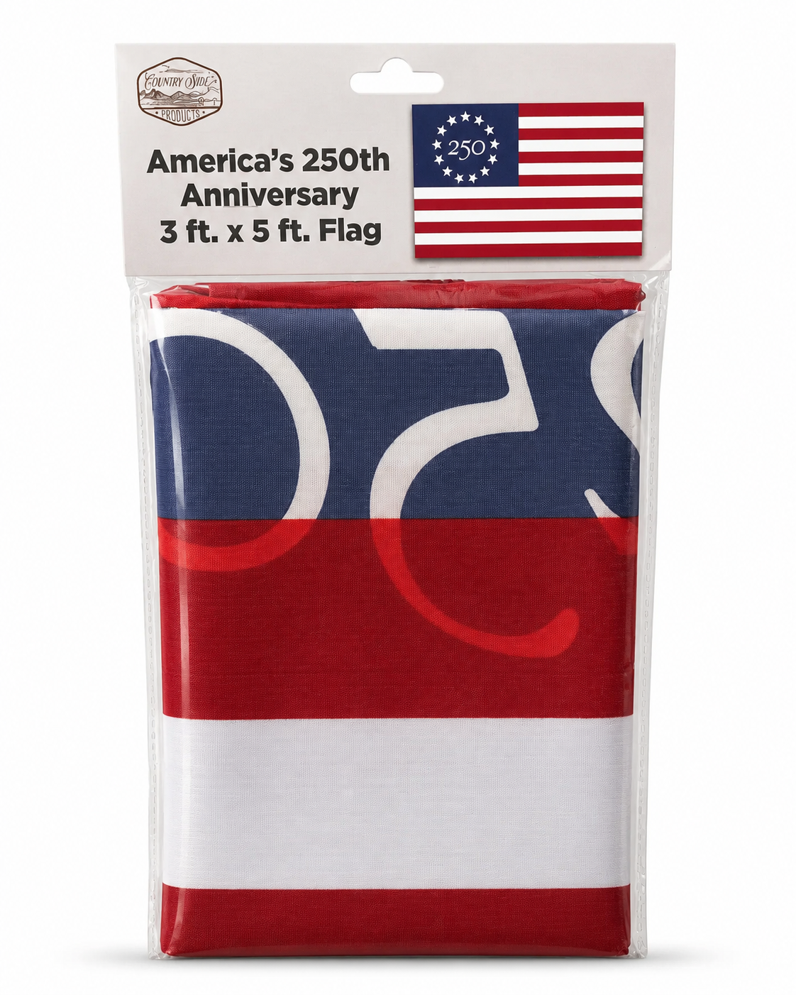 250th Anniversary Betsy Ross-Style American Flag 3 ft x 5 ft