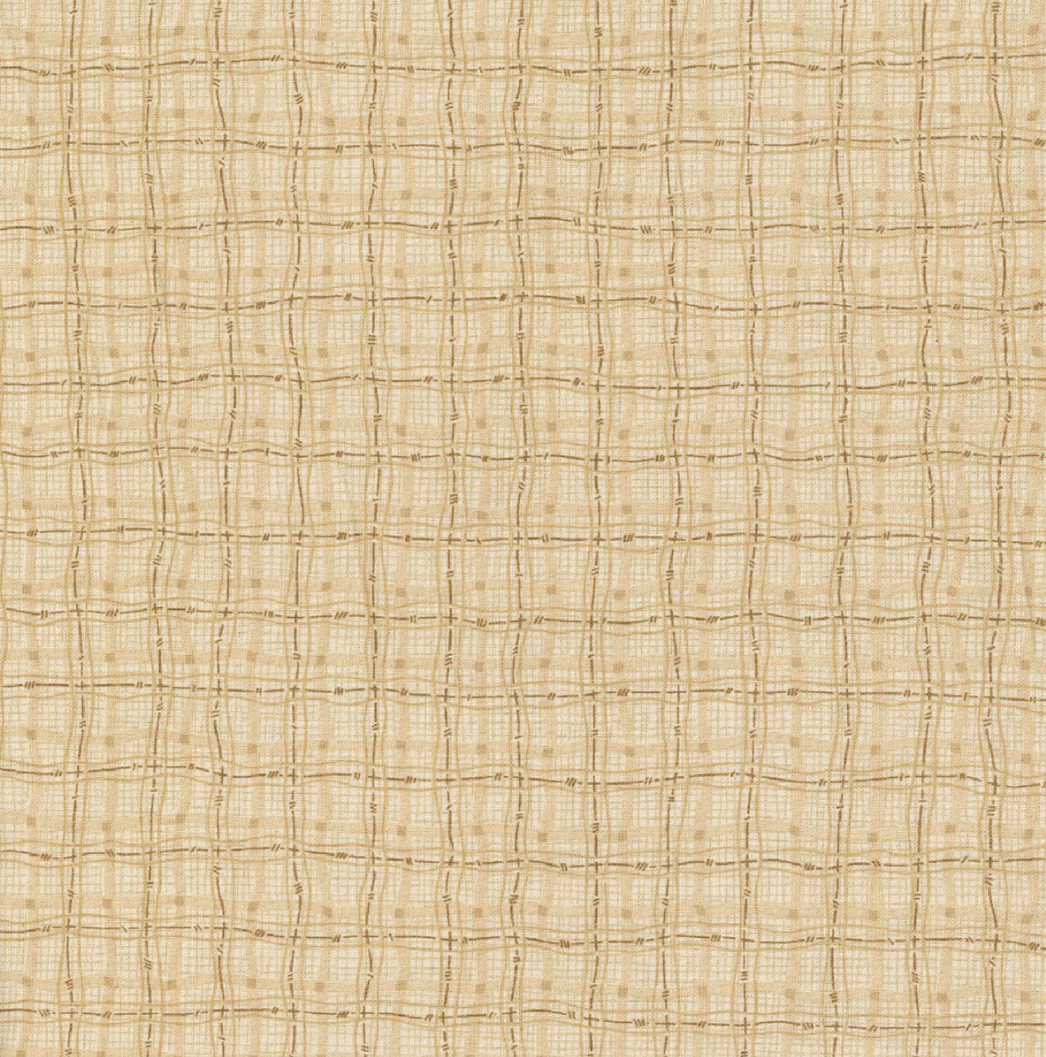 Rambling Plaid Cream Fabric by the Yard