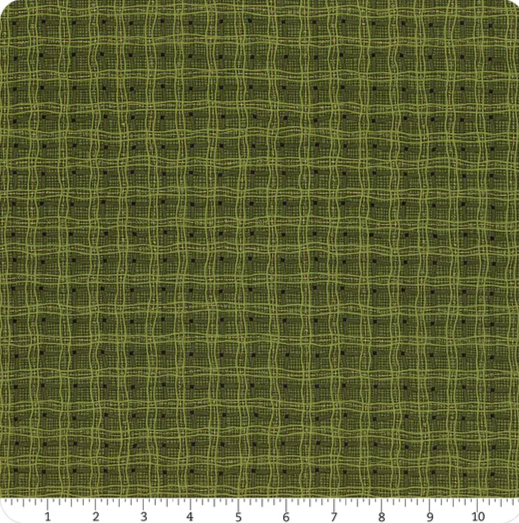 Rambling Plaid Green Fabric by the Yard