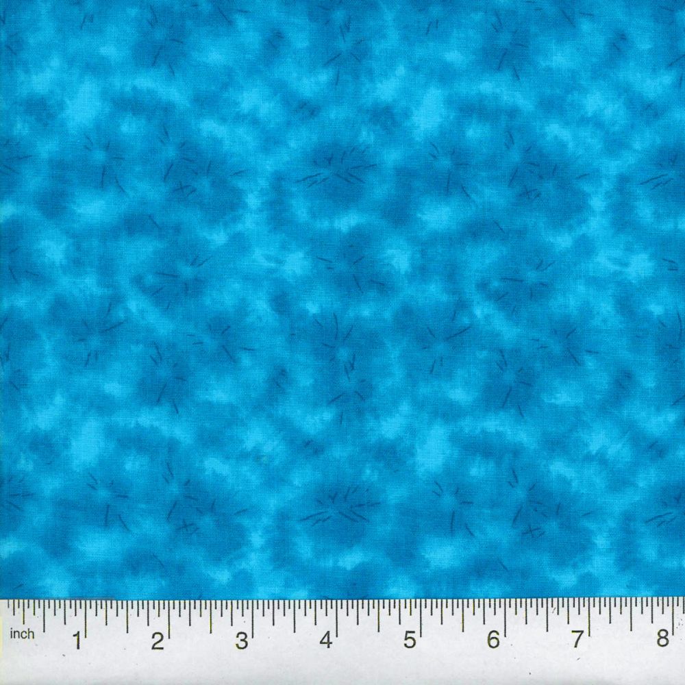 Cloud Burst turquoise tonal cotton quilting fabric by the yard