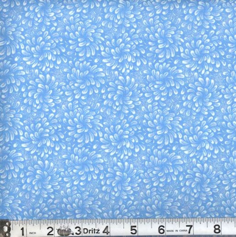 Petal Flow Light Blue Fabric from MDG by the Yard