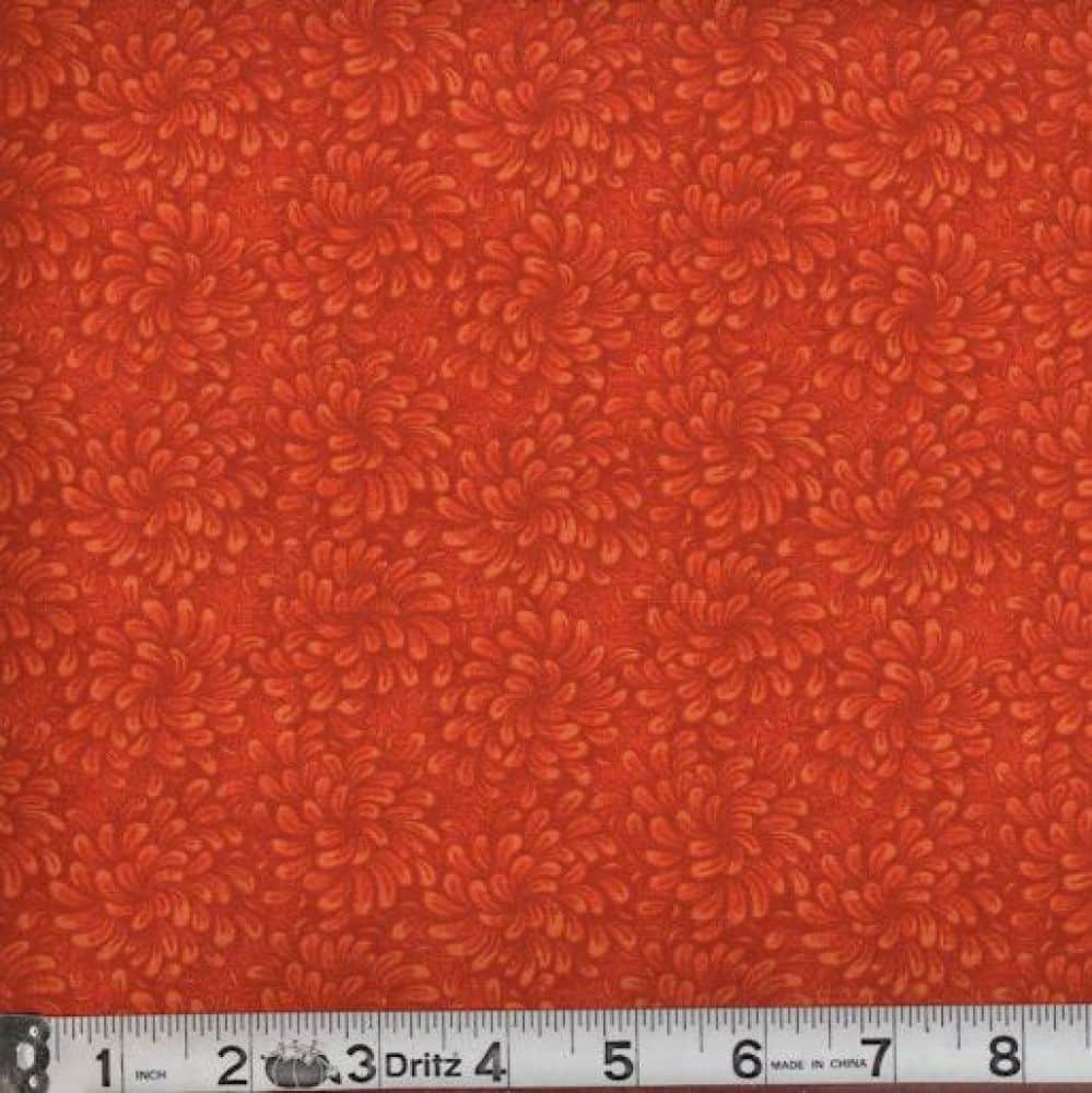 Petal Flow Orange Fabric from MDG by the Yard