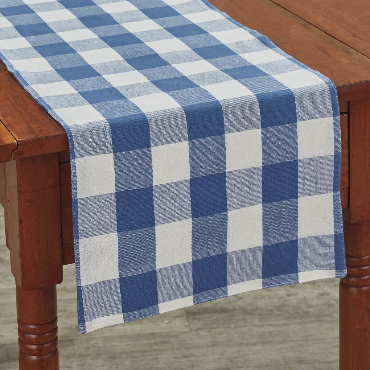 Park Designs Wicklow Check China Blue Table Runner