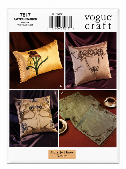 Vogue Craft 7817 Beaded Pillow Covers & Table Scarf Sewing Pattern