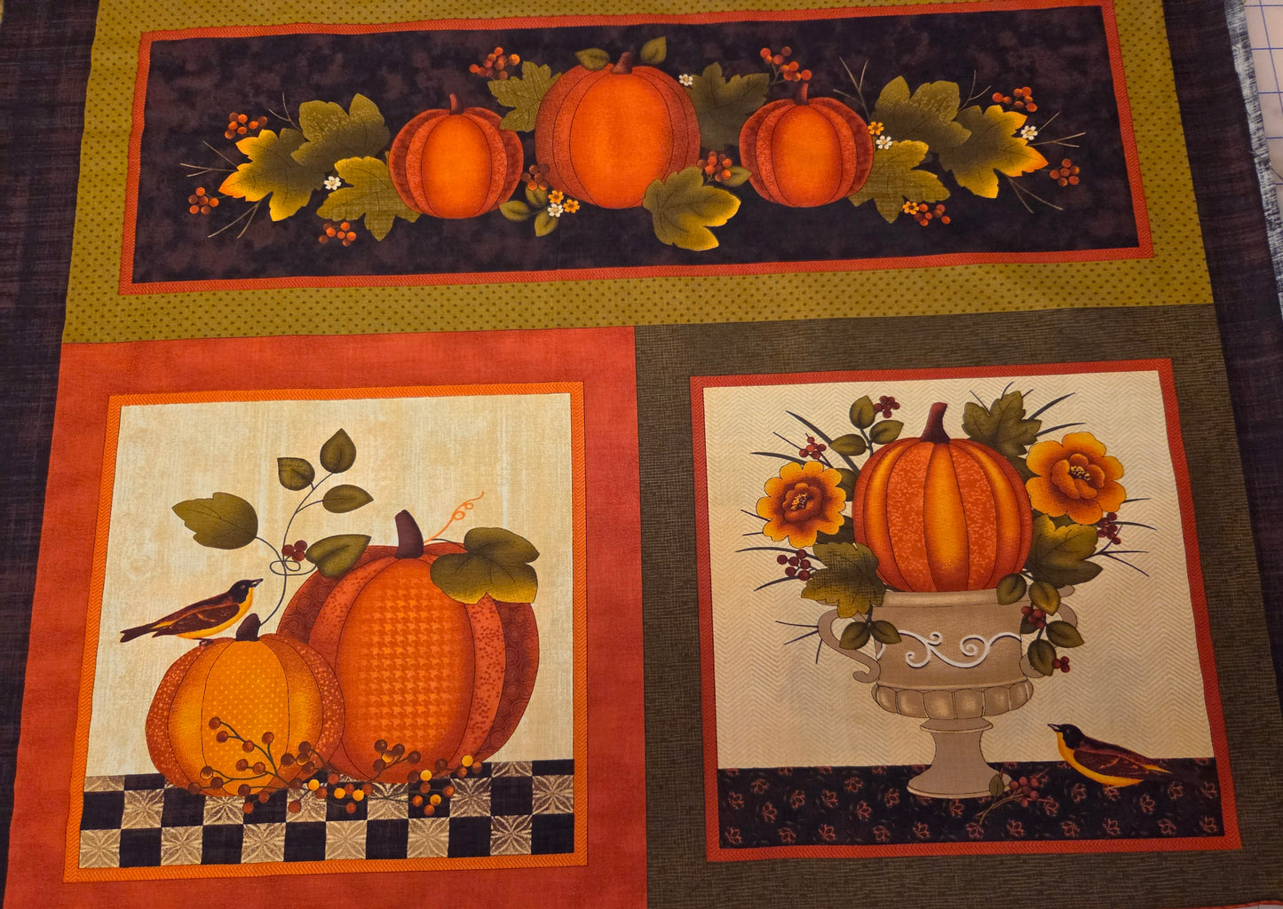 Harvest Berry Spice Multi Fabric Panel