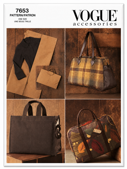Vogue Accessories 7653 Bag & Garment Bag Sewing Pattern