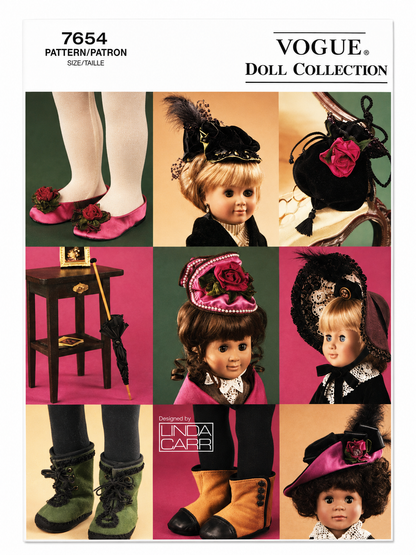Vogue Doll Collection 7654 18" Doll Accessories Sewing Pattern by Linda Carr