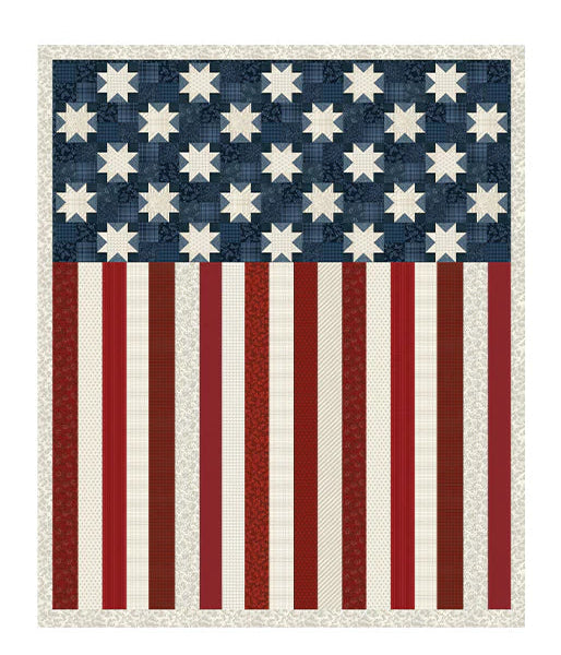 Benartex American Valor Panel Navy/Red Cotton Fabric