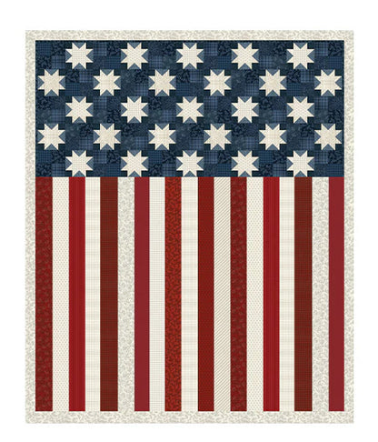 Benartex American Valor Panel Navy/Red Cotton Fabric