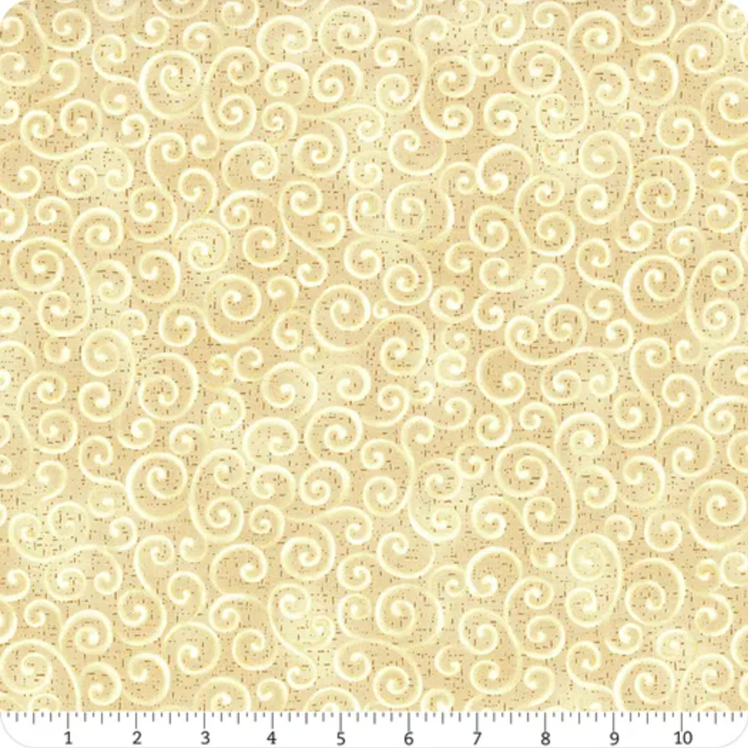 Beige fabric with subtle swirl pattern