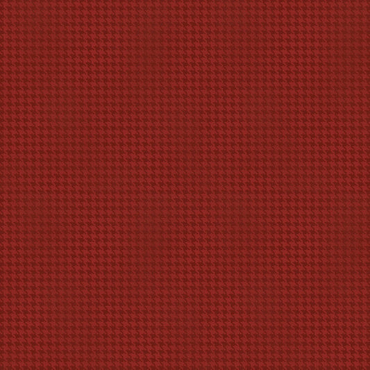 Colorful Cats Blushed Houndstooth in Red from Benartex quilting fabric by the yard soft tonal red cotton by Cheryl Haynes