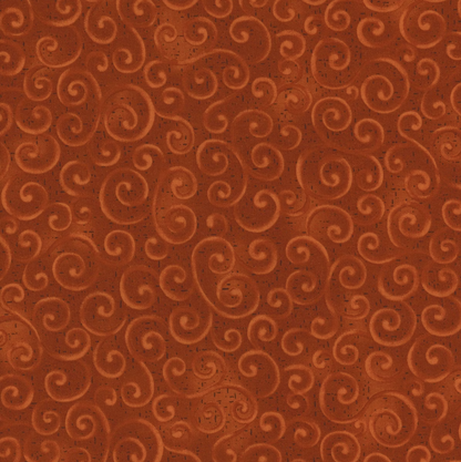 Brown fabric with swirling pattern