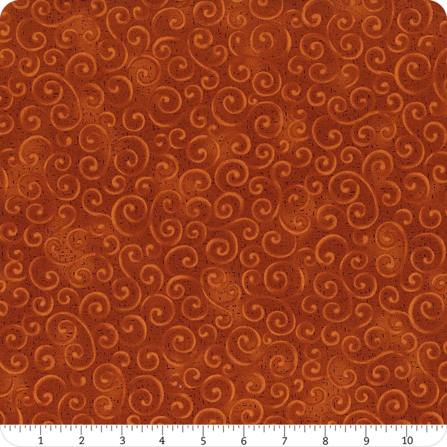 Swirling Winds Chestnut Fabric by the Yard