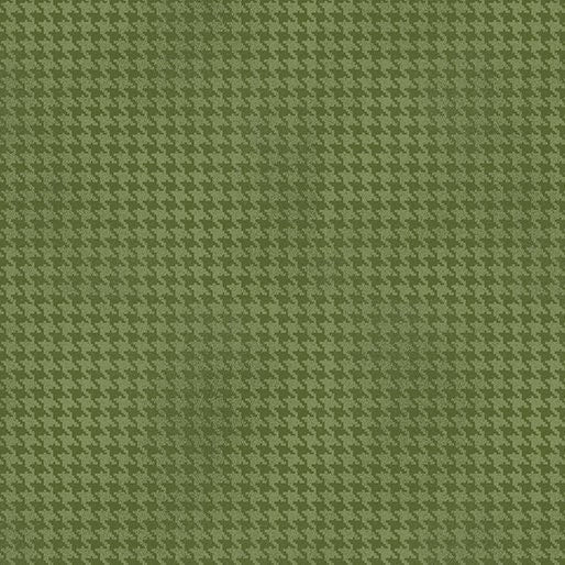 Colorful Cats Blushed Houndstooth in Green from Benartex quilting fabric by the yard soft tonal green cotton by Cheryl Haynes