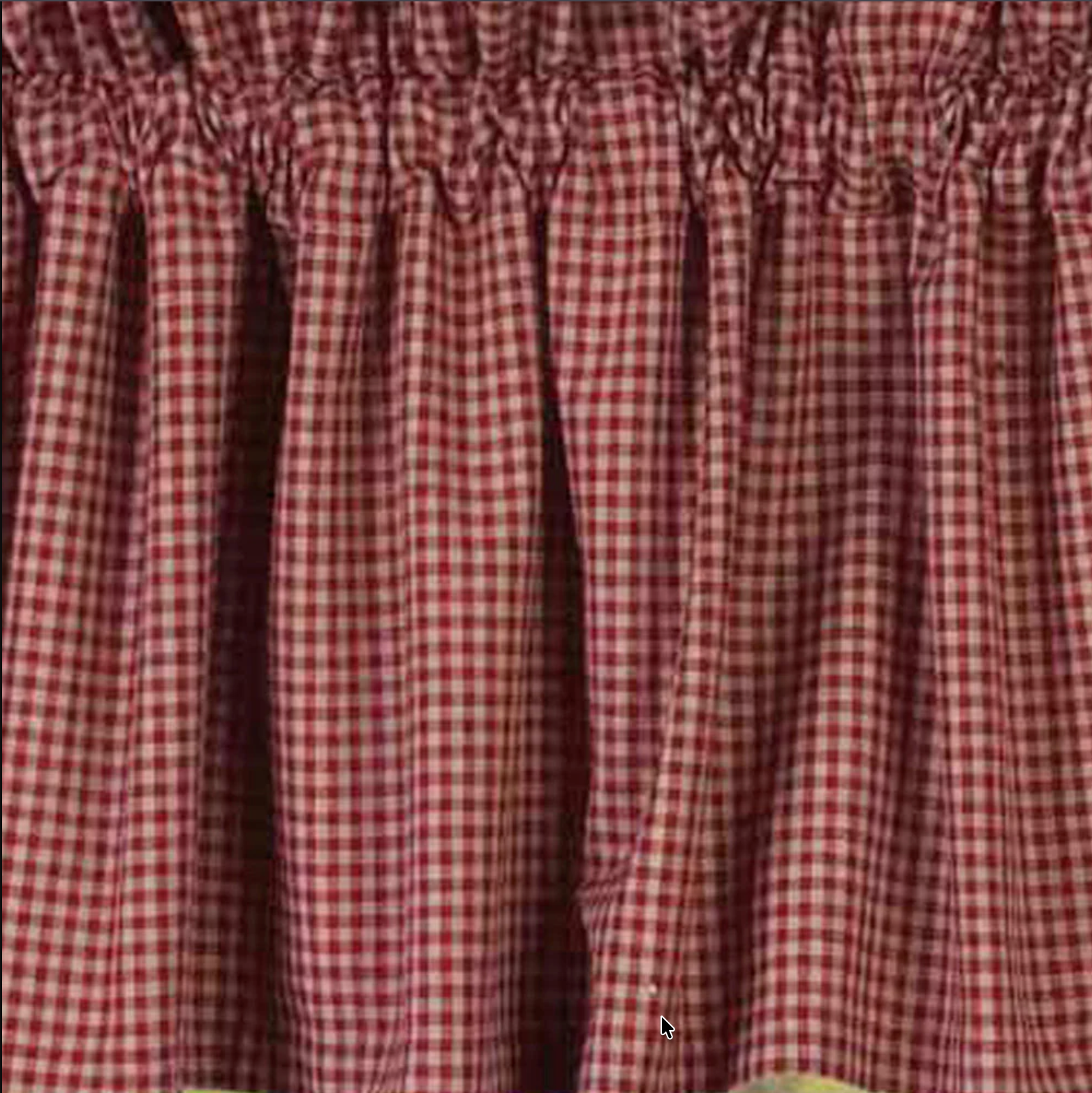 Home Collections by Raghu Newbury Gingham Red Valance red and white check cotton farmhouse window valance