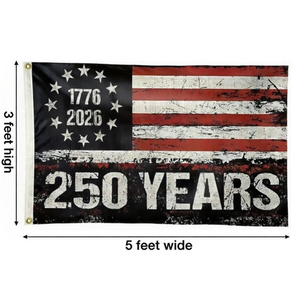 1776 - 2026 American Flag 3 ft x 5 ft