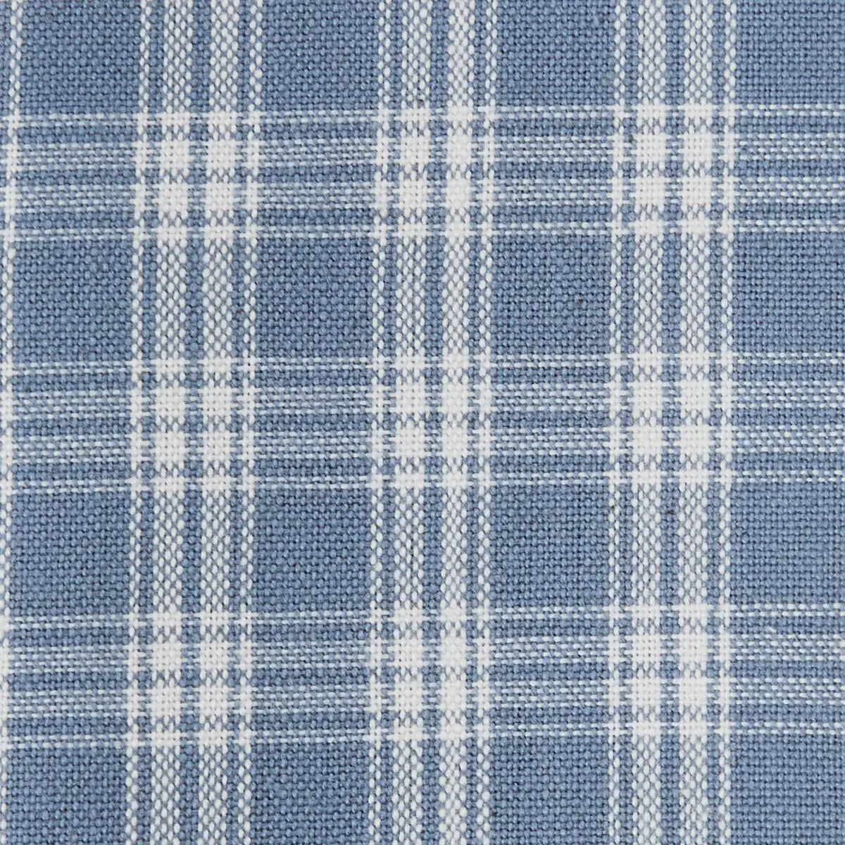 Stafford Dusk Lined Curtain Panels close up plaid detail with tiebacks cotton window curtain