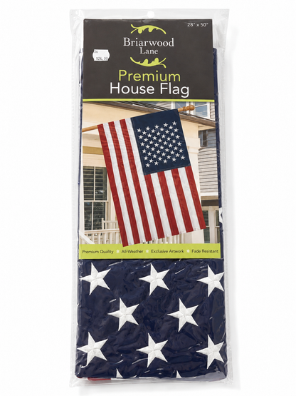 Briarwood Lane Embroidered American Premium House Flag 28" x 50"