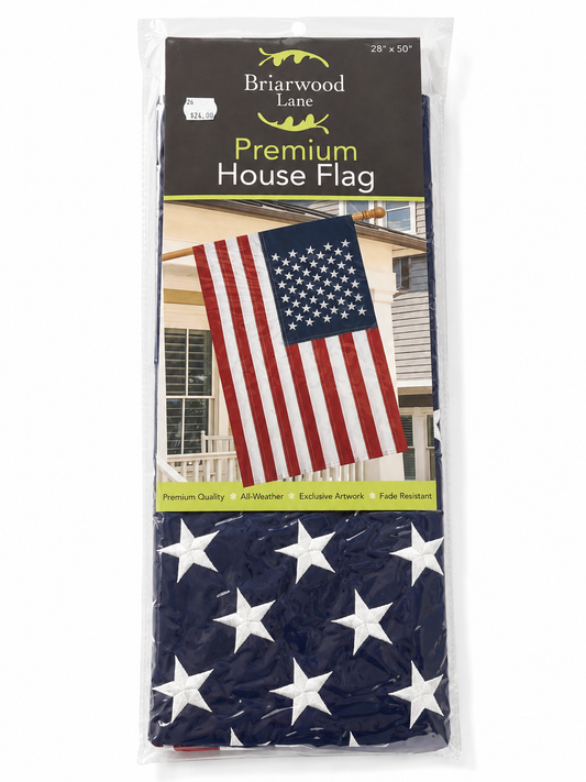 Briarwood Lane Embroidered American Premium House Flag 28" x 50"