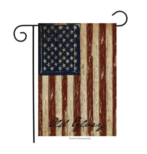 Briarwood Lane Garden Primitive "Old Glory" American Flag 12.5" x 18"
