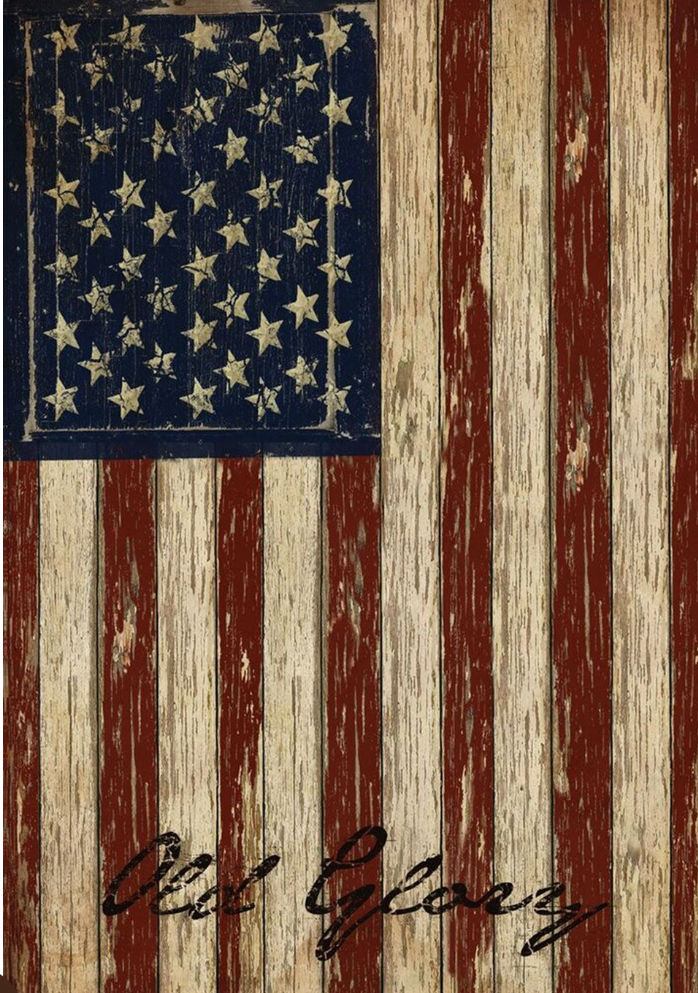 Briarwood Lane Garden Primitive "Old Glory" American Flag 12.5" x 18"