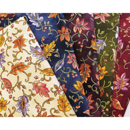Benartex Autumn Breeze 5-inch fabric squares in assorted autumn patterns