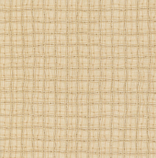 Rambling Plaid Cream Fabric by the Yard
