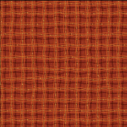Rambling Plaid Pumpkin Fabric by the Yard