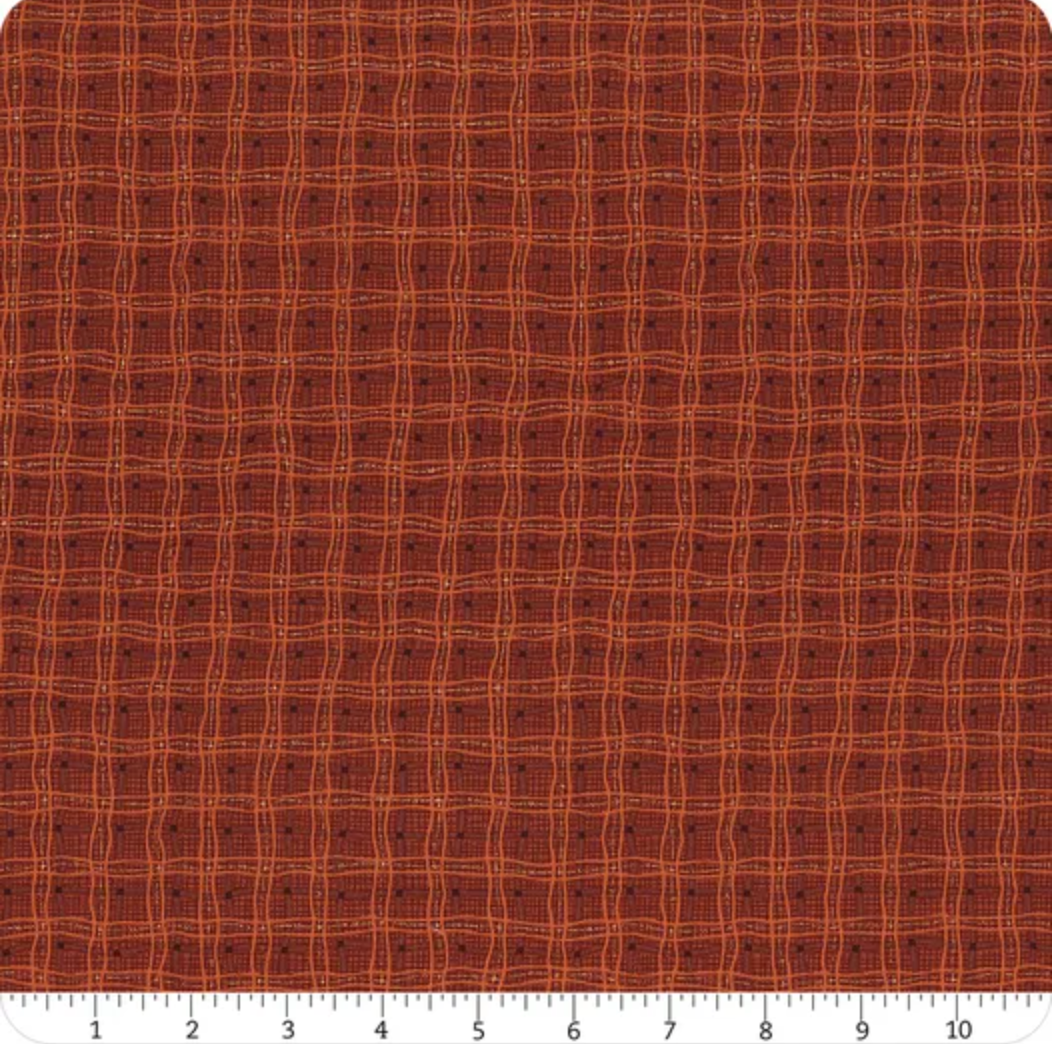 Rambling Plaid Pumpkin Fabric by the Yard