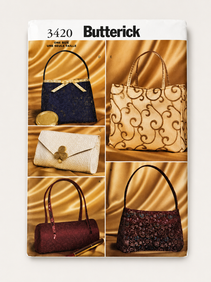 Butterick 3420 One Size Handbag & Purse Sewing Pattern