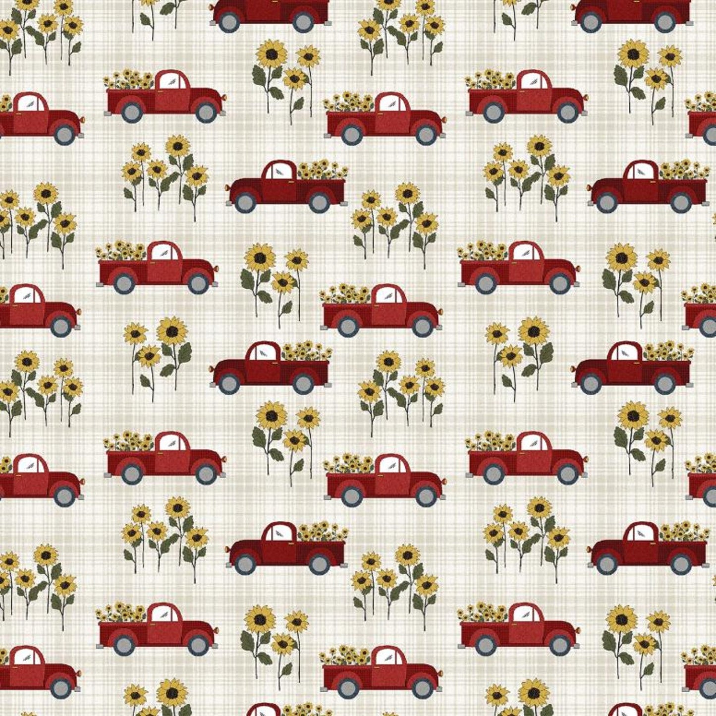 Heartland Country Road Truck Natural by Benartex Fabric by the Yard