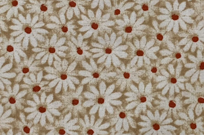 Quilter's Calicos / Crazy Daizy Camel with Rust Dot Cotton Fabric