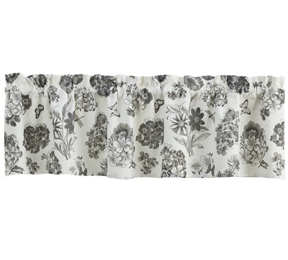 Geranium Valance Long Lined 60" x 14"