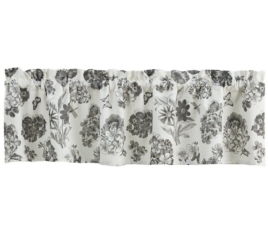 Geranium Valance Long Lined 60" x 14"