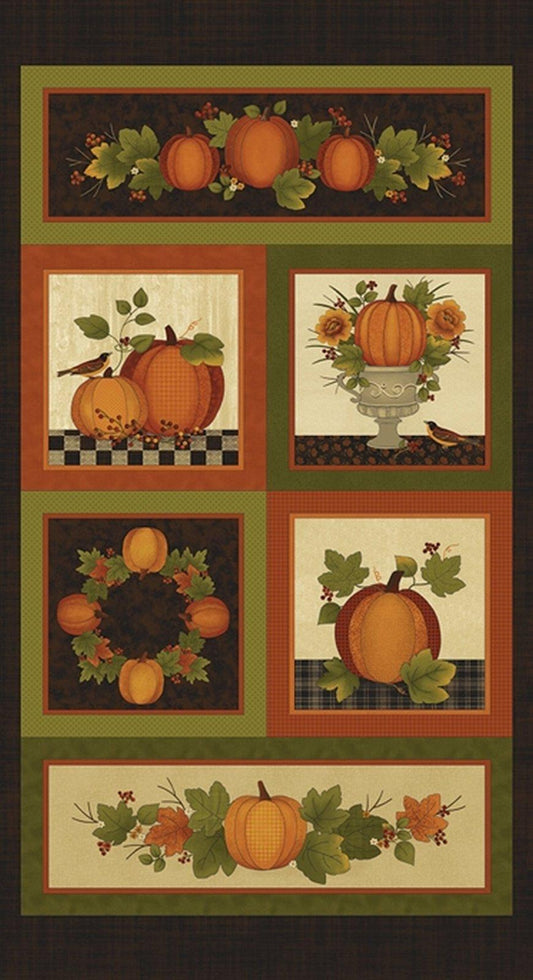 Harvest Berry Spice Multi Fabric Panel