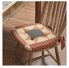 Maisie Vintage Check Chair Pad by VHC Brands