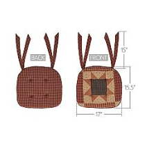 Maisie Vintage Check Chair Pad by VHC Brands