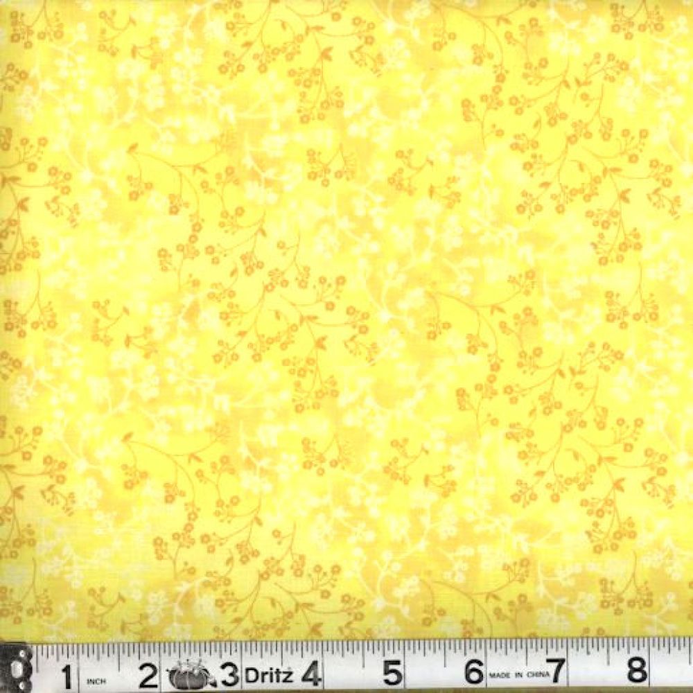 Razzle Dazzle in Yellow Cotton Fabric by the Yard