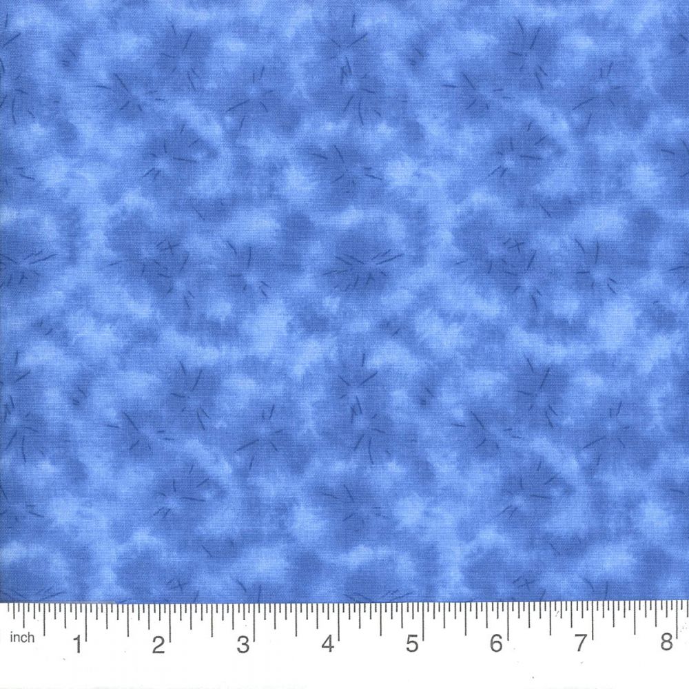 Cloud Burst royal blue tonal cotton quilting fabric by the yard