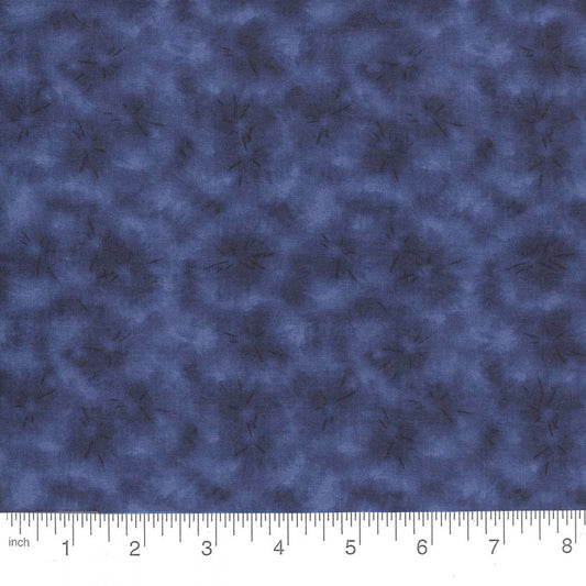 Cloud Burst navy tonal cotton quilting fabric by the yard
