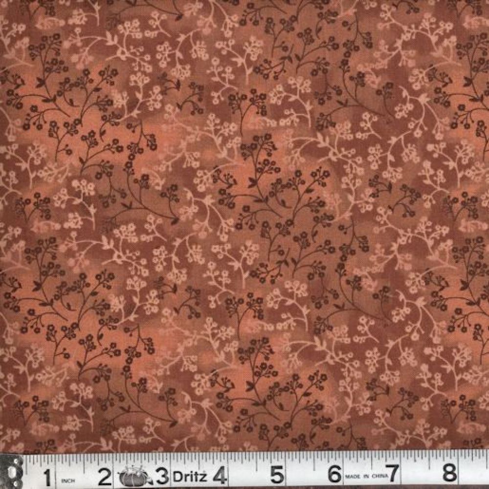 Razzle Dazzle in Rust Cotton Fabric by the Yard