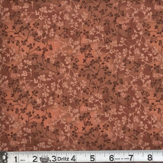 Razzle Dazzle in Rust Cotton Fabric by the Yard