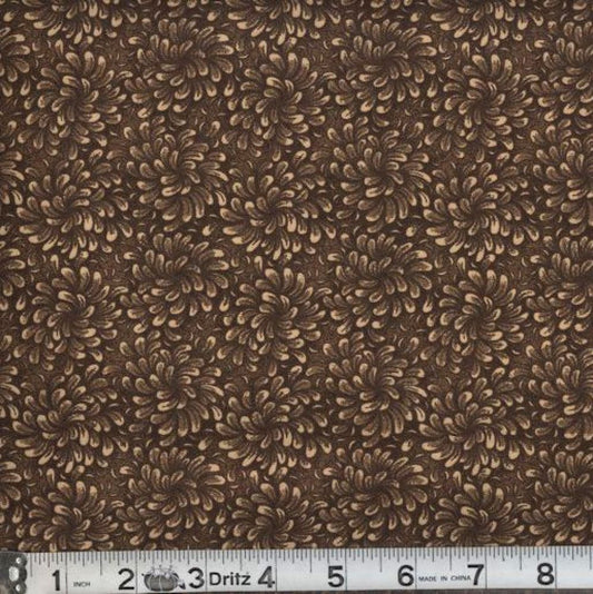 Petal Flow Chocolate Fabric from MDG by the Yard