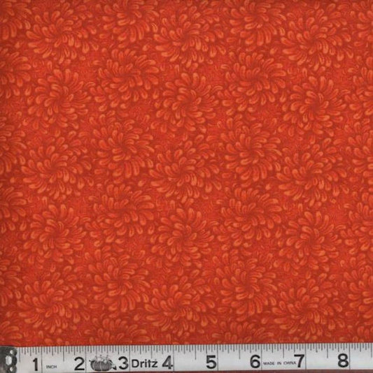 Petal Flow Orange Fabric from MDG by the Yard