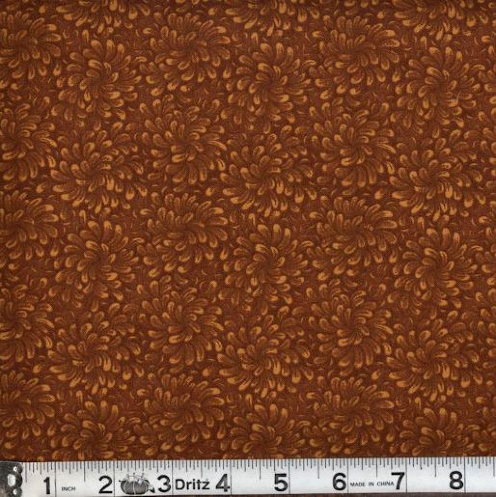 Petal Flow Rust Fabric from MDG by the Yard