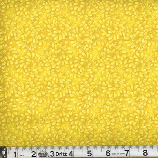 Petal Flow Yellow Fabric from MDG by the Yard