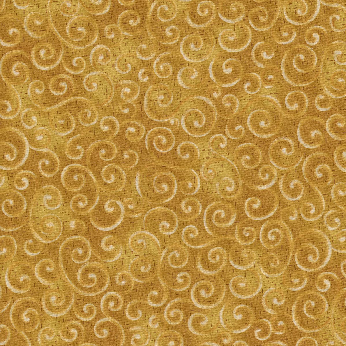Benartex Swirling Winds Gold cotton fabric from the Autumn Breeze collection