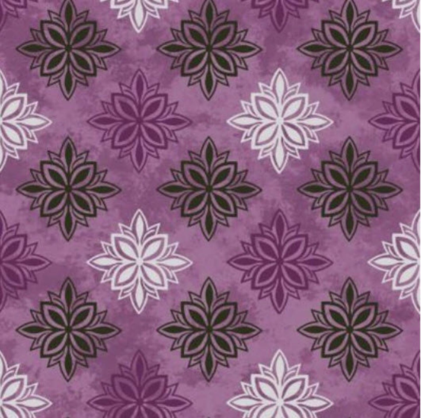 Maywood Studio Amour purple cotton quilting fabric close up cursive French writing print by Monique Jacobs